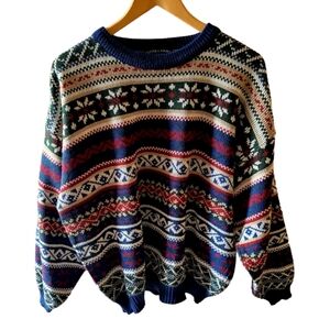 Sutter & Grant Vintage Fair Isle Men's Ski Sweater Grandpa Size XL